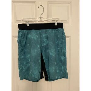 Lululemon T.H.E shorts 9 inch linerless aqua, green tie-dye